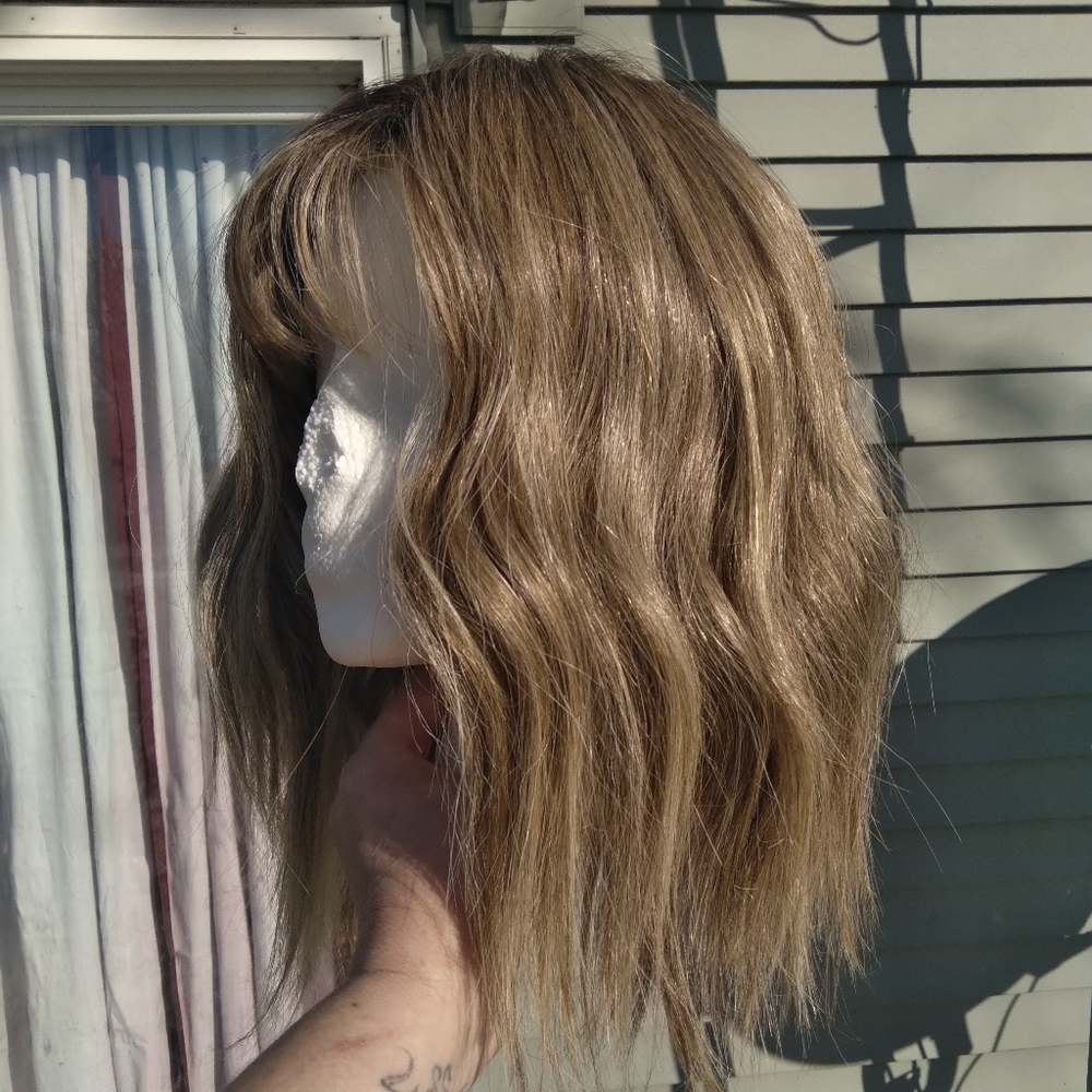 Synthetic front lace wig